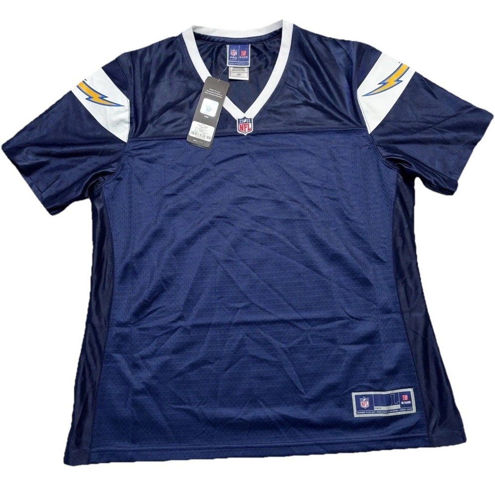 LA San Diego Chargers Pro Line NFL Women's Team Jersey Blank New NWT Size L Y2K